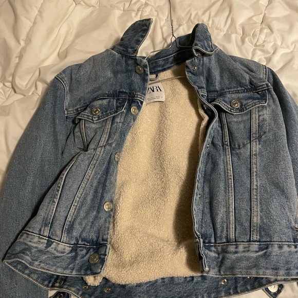 Zara lined cropped jacket - Picture 1 of 2